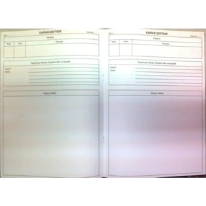 Karar Defteri Karton Kapak