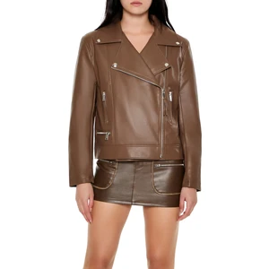 Suni Deri Biker Ceket