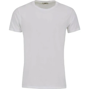 Erkek Basıc Slim Fit Beyaz T-shırt