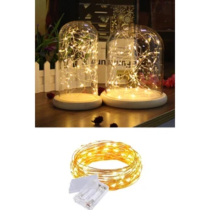 Peri Led Işık 10 mt Sarı Renkli Pilli Aydınlatma Şerit Plastik Uzun Ömürlü