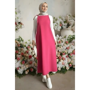 İmaj Butik Fuşya Ip Askılı Jile Elbise
