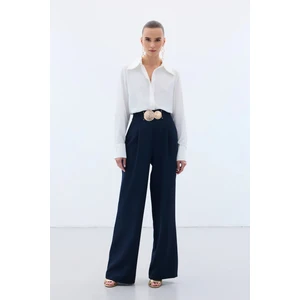 Aksesuarlı Pantolon - Lacivert