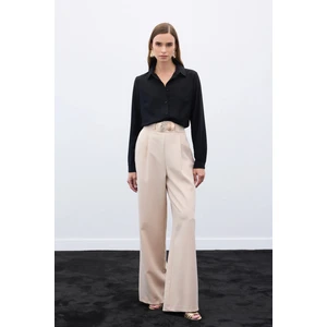 Aksesuarlı Pantolon - Bej