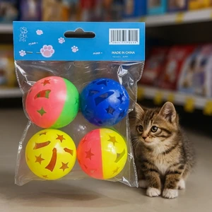 Çıngıraklı Top Kedi Oyuncağı 4'lü