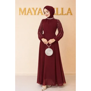 Maya Bella Kolları Işlemeli Tesettür Abiye