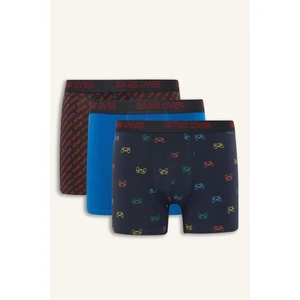 Regular Fit Desenli 3'lü Boxer G9295AX26SP