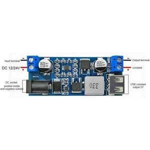 24V/12V'DAN 5V'A 5A Step Down Voltaj Düşürücü