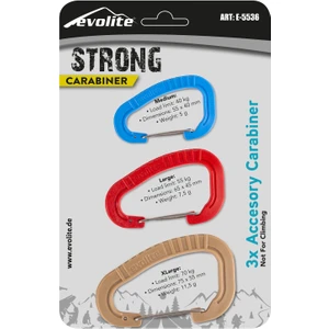 Strong 3'lü Karabina Seti - Bej/kırmızı/mavi