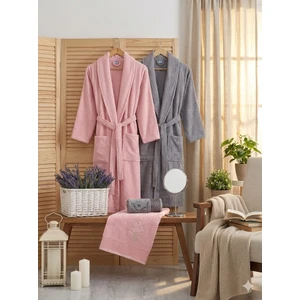 Zena Pudra Antrasit Havlulu Bornoz