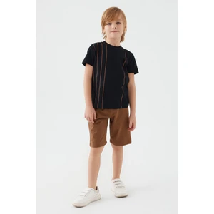 2509 Vertical Stripes Erkek Çocuk Bermuda Takım