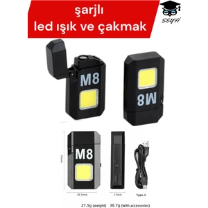 Şarjlı LED Işık ve Çakmak