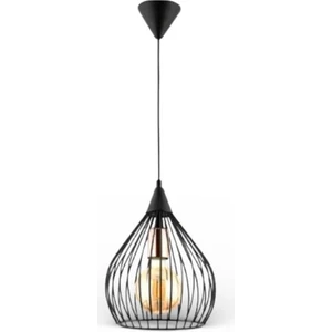 Elizim Home Lighting Armut Tekli Siyah Sarkıt Avize