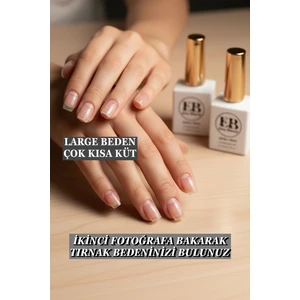 Çok Kısa Küt Large 100 Adet Jel Tips Takma Tırnak Easy Beauty