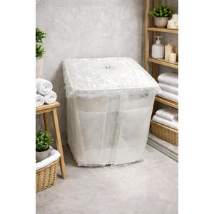 Beyaz  Çamaşır Makinesi Örtüsü