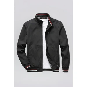 Klasik Fermuarlı Mevsimlik Erkek Mont & Ceket Siyah