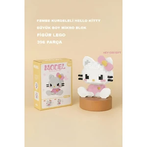 Hey Gidi Gift Pembe Kurdeleli Hello Kitty Model Karakter Figürü Bricks 3D Yapı Oyuncakları - 396 Parça