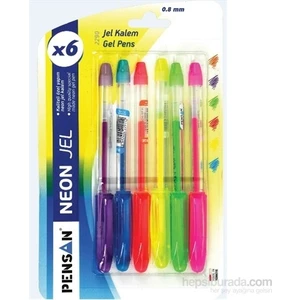 My Kİng 6'li Neon Jel Kalem Set