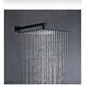 Banyo Bataryası Dahil Ankastre Panel Duş Seti Siyah