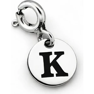 925 Ayar Gümüş K Harfi Kolye Ucu - Charm