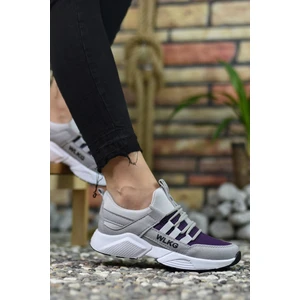 Kadın Sneaker Buz Mor Renkli Düz Taban Ortapedik İç Taban ile Konforlu Kullanım