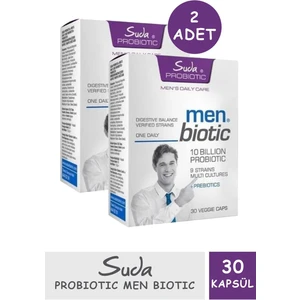 Suda Vitamin Probiotic Men Biotic 30 Veggie Kapsül 2 Adet