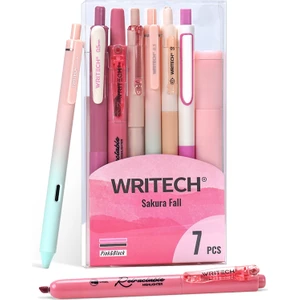 Wrıtech W-JK04 Sakura Fall Kalem Seti (Pembe) - 7'li Set