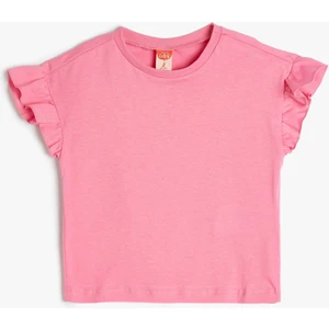 Basic Fırfırlı Tişört Kolsuz Pamuklu