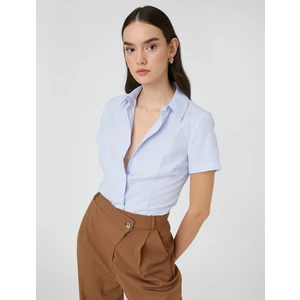 Kısa Kollu Basic Gömlek Dar Kesim