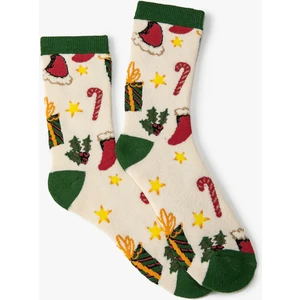 Yılbaşı Desenli Havlu Çorap