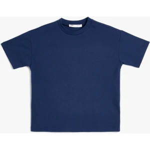 Basic Tişört Kısa Kollu Bisiklet Yaka