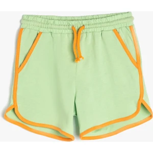 Şort Beli Bağlamalı Cepli Pamuklu