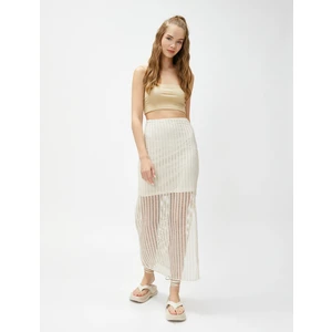 Fileli Midi Etek Yırtmaçlı Astarlı