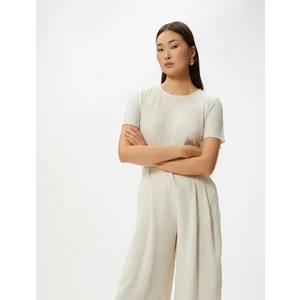 Kısa Kollu Tişört Dokulu