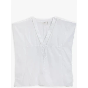 V Yaka Tunik Pamuklu