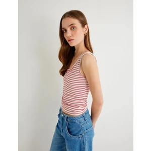 Tek Omuz Üst Ribanalı Pamuklu Slim Fit