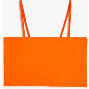 Basic Crop Atlet Ince Askılı Pamuklu