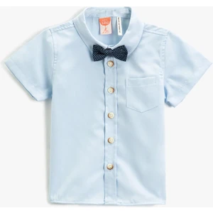 Papyonlu Gömlek Kısa Kollu Tek Cepli