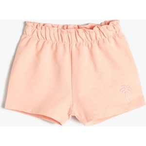 Basic Şort Beli Lastikli Işleme Detaylı Pamuklu