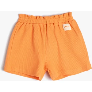 Şort Ribanalı Beli Lastikli Pamuklu