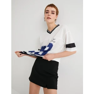 Şort Etek Kruvaze Yüksek Bel Slim Fit