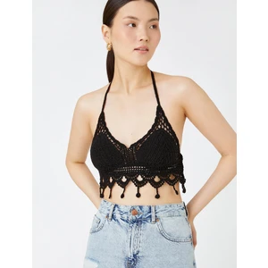 Tığ İşi Büstiyer Boyundan Bağlamalı