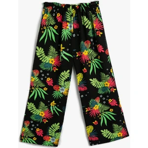 Geniş Paça Baskılı Pantolon