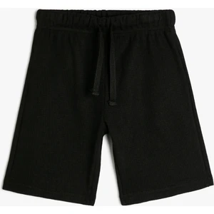 Basic Şort Beli Bağlamalı Pamuk Karışımlı