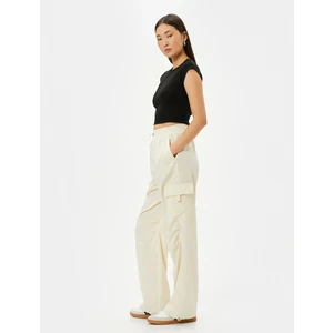 Paraşüt Pantolon Kargo Cepli Beli Lastikli Stoperli