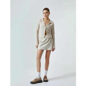 Kruvaze Şort Etek Pamuklu Slim Fit