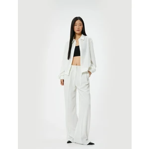 Şifon Gömlek Düğmeli Balon Kollu