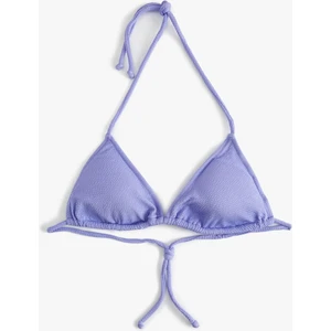 Üçgen Bikini Üstü Dokulu Kaplı