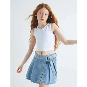 Crop Atlet Çift Askılı Pamuklu