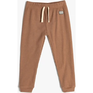 Basic Eşofman Altı Dokulu Beli Bağlamalı