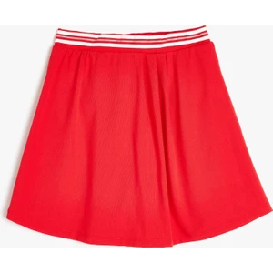 Mini Şort Etek Pileli Beli Lastikli